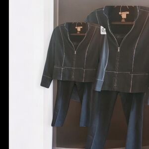 Nygard Collection Black Denim Women's Pantsuit